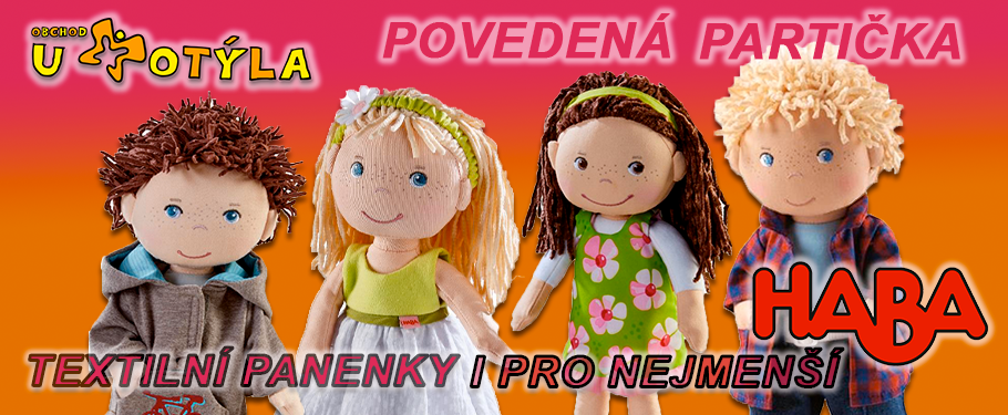 Textilní panenky Haba v Obchodě U Motýla