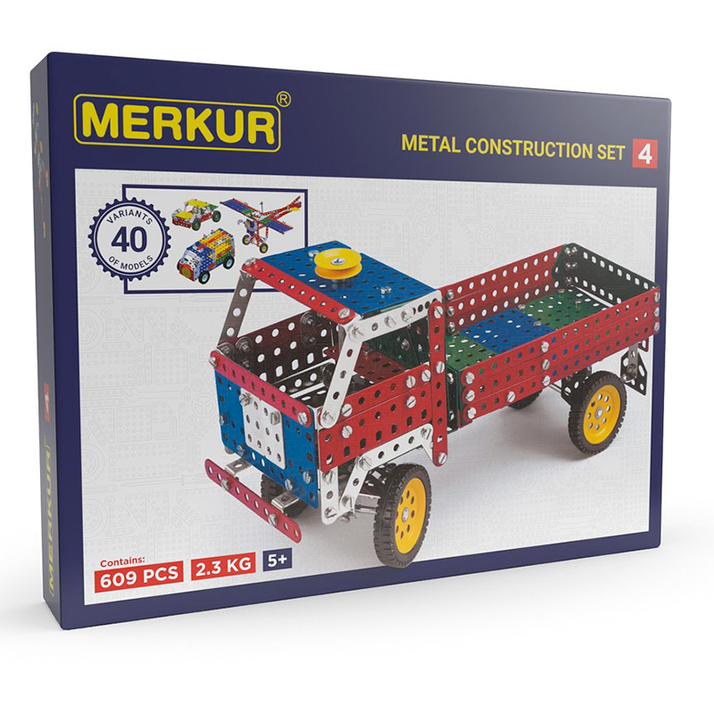 Merkur 4 stavebnice, 609 dílů, 40 modelů