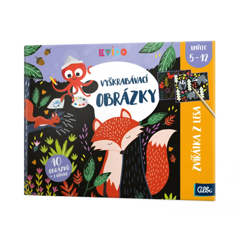 Albi Vyškrabávací obrázky - Zvířátka z lesa