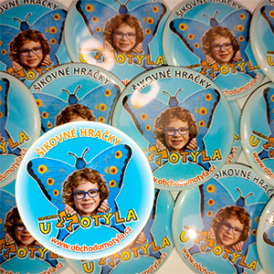 Placka Magnetka Obchod U Motýla (modromodrá)