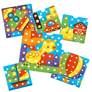 Karty s předlohami k mozaice Jumbo Peggy - 8 kusů