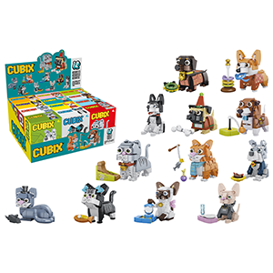 Cubix Pejsci a kočičky – kostičková stavebnice pro děti