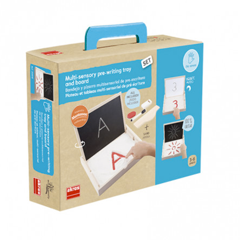 Akros Multisensorická psací podložka s pískem a tabulí (30 cm)
