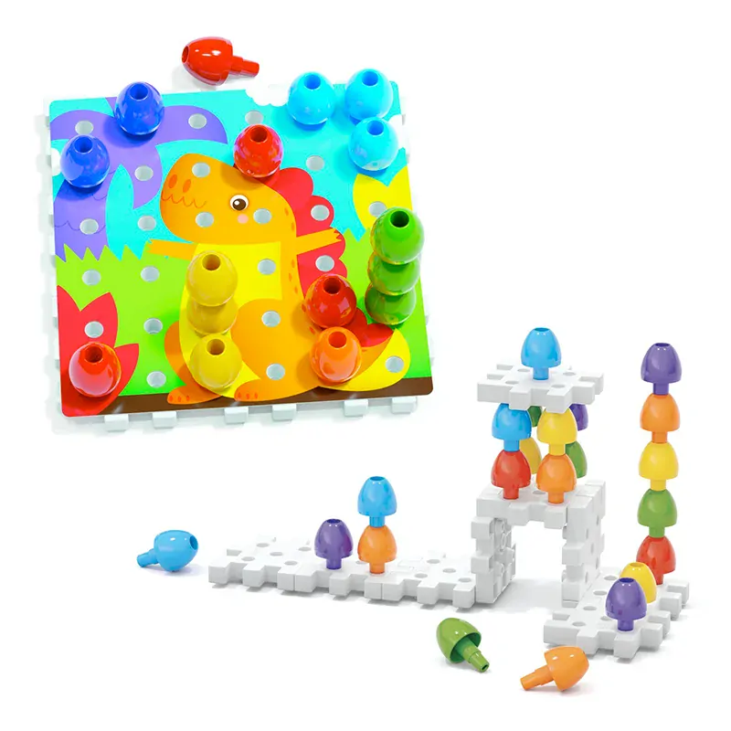 33 mm stohovatelné kolíčky k mozaice Jumbo Peggy - 144 kusů