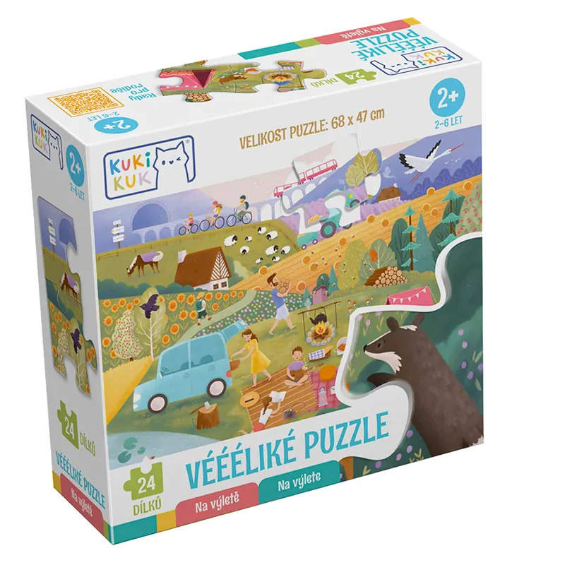 Efko KukiKuk - Véééliké puzzle Na výletě