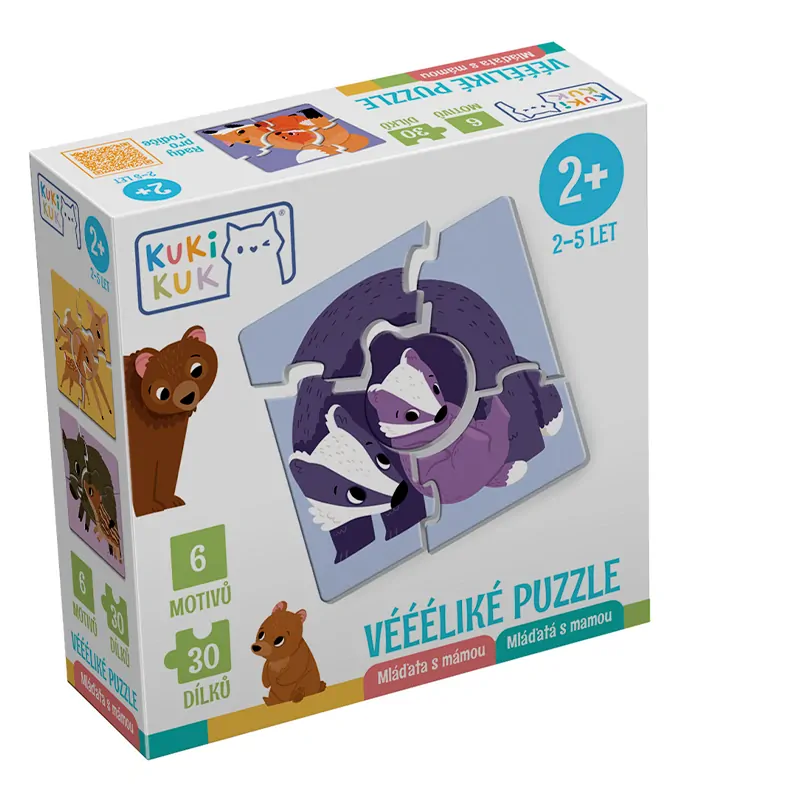 Efko KukiKuk - Véééliké puzzle Mláďata s mámou