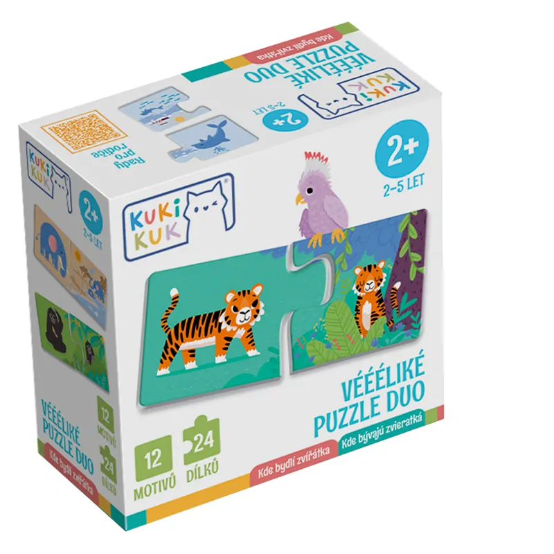 Efko KukiKuk - Véééliké puzzle duo Kde bydlí zvířátka