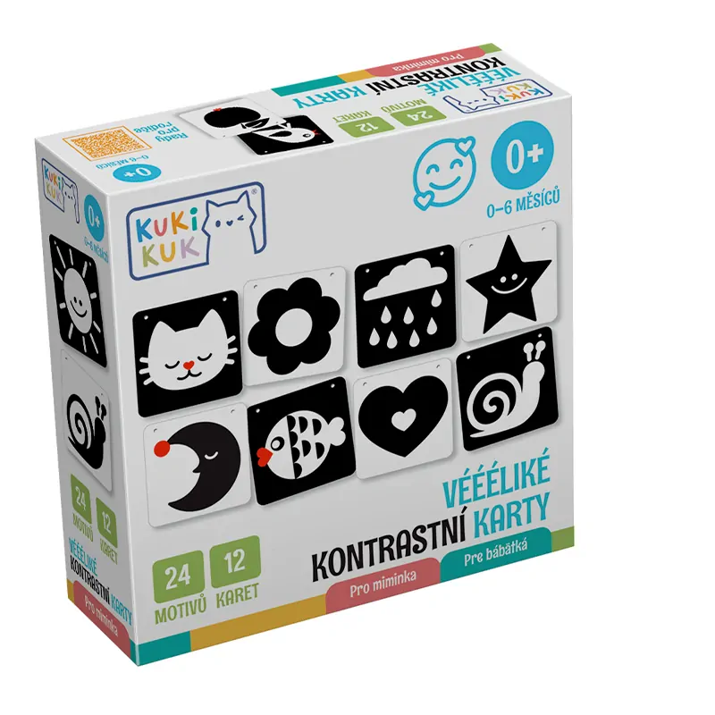 Efko KukiKuk - Véééliké kontrastní karty Pro miminka
