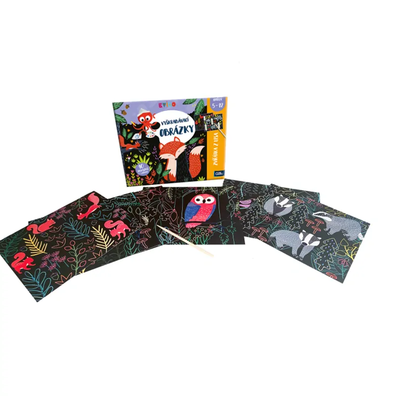 Albi Vyškrabávací obrázky - Zvířátka z lesa