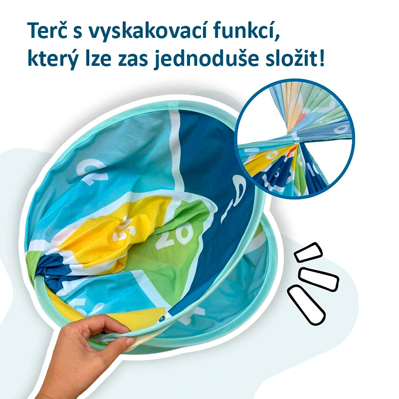 Alldoro XXL Vyskakovací Terč s míčky na suchý zip, 142 cm