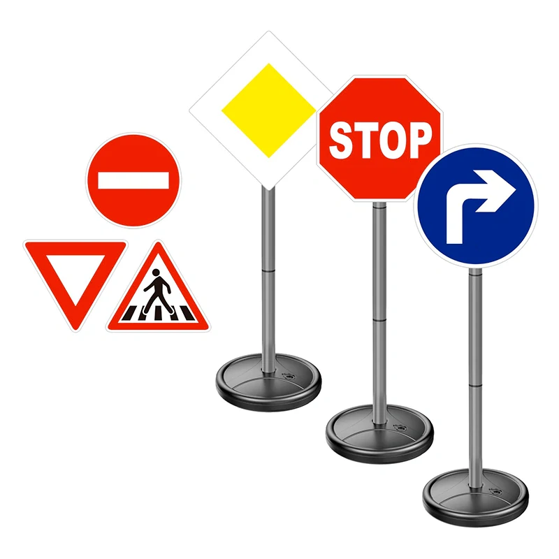 Alldoro Dopravní značky - Sada 6 a 3 stojanů