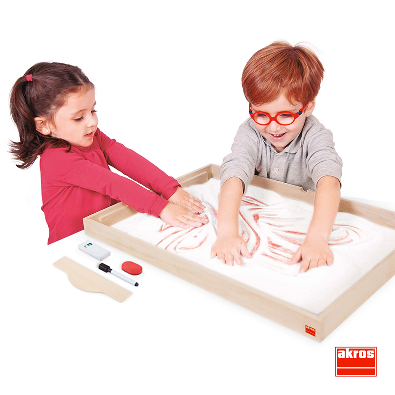 Akros XL Multisensorická psací podložka s pískem a tabulí (59 cm)