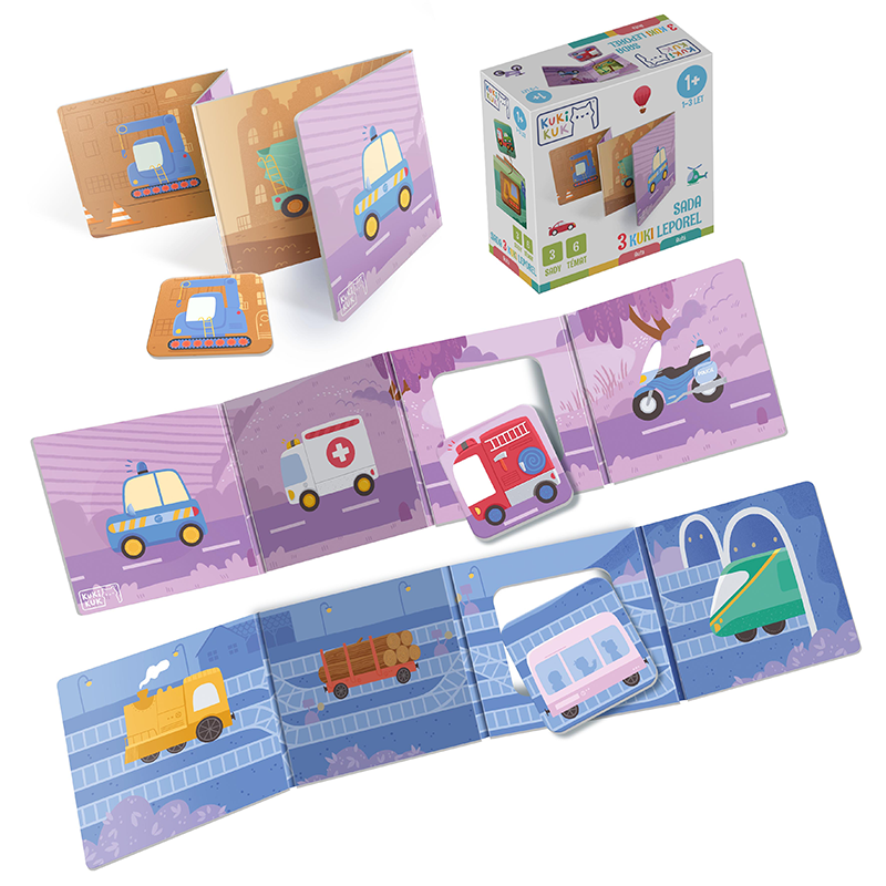 Efko KukiKuk – Sada 3 Kuki leporel Auta