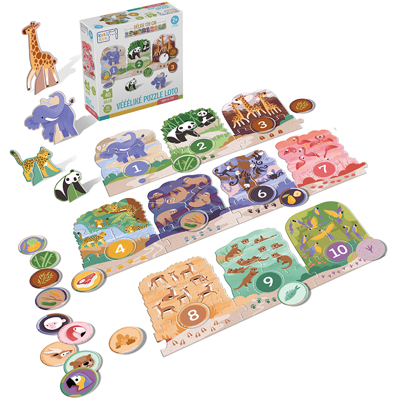 Efko KukiKuk – Véééliké puzzle loto Výlet do ZOO