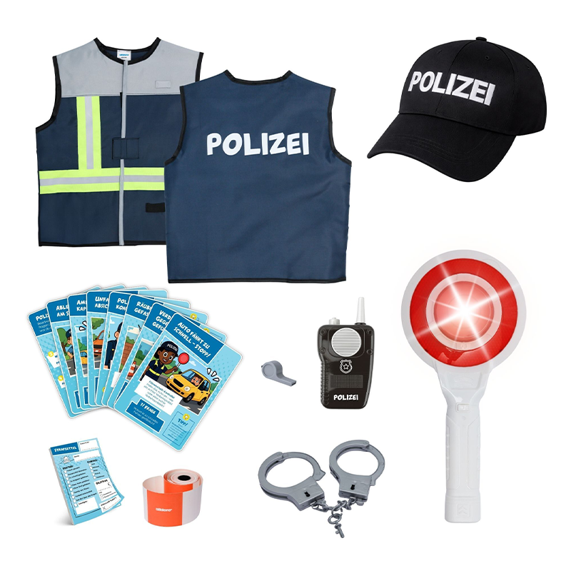 Alldoro Policejní kostým pro děti – dětská policejní sada s doplňky