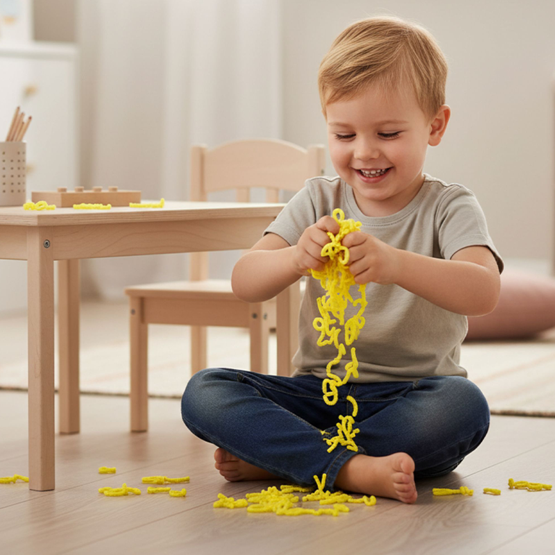 Alldoro Mačkací červíci – antistresová hmota Squishy Worms, žlutá, 120g