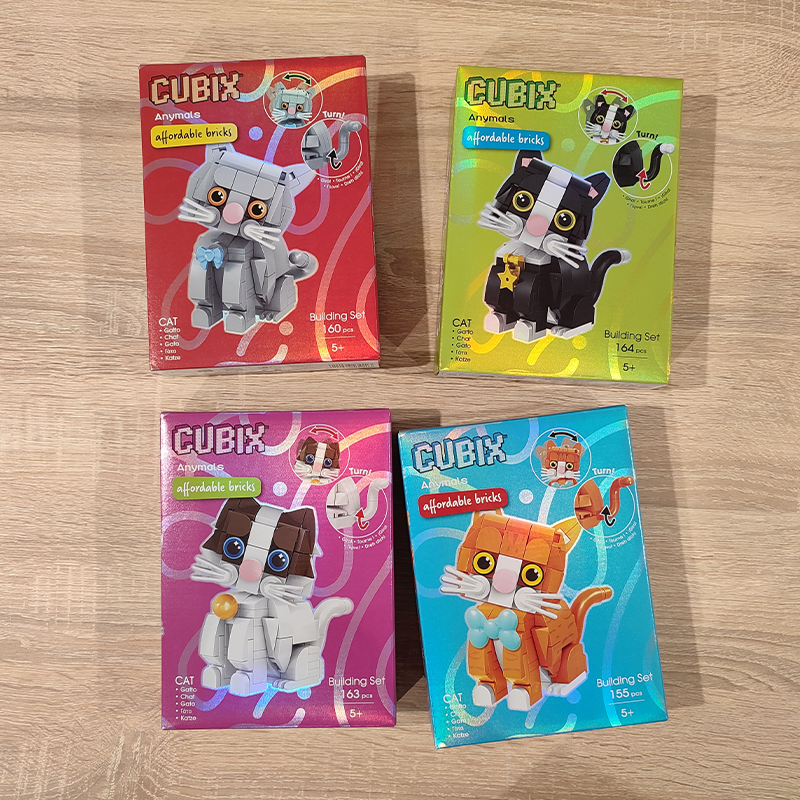 Cubix Kočky – kostičková stavebnice pro děti