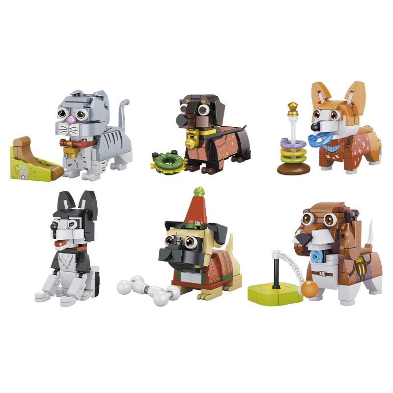 Cubix Pejsci a kočičky – kostičková stavebnice pro děti