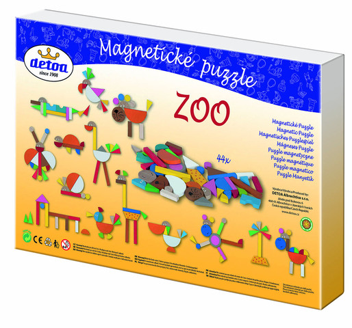 Magnetické dřevěné puzzle ZOO