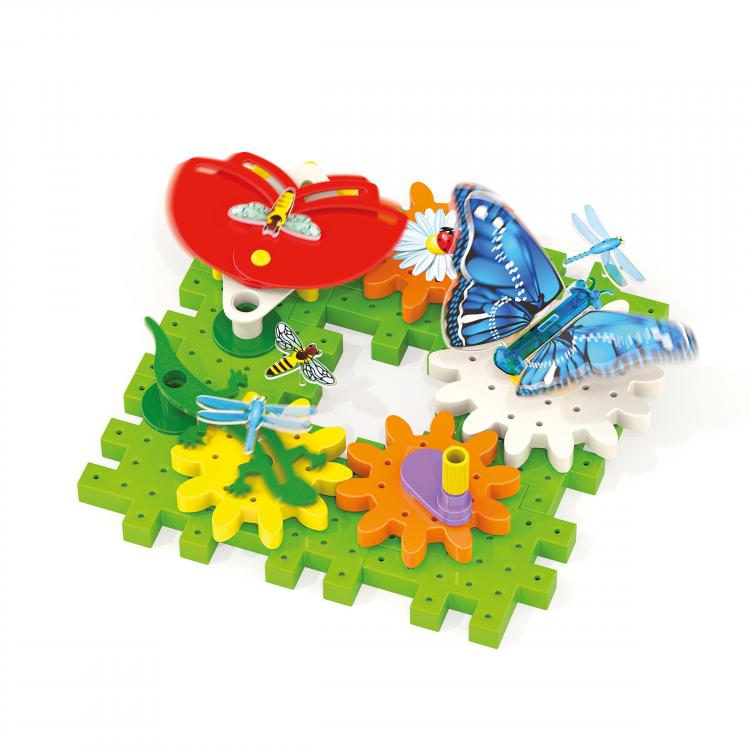 Quercetti Garden Fun Georello bugs & gears – převodová stavebnice zahrádky