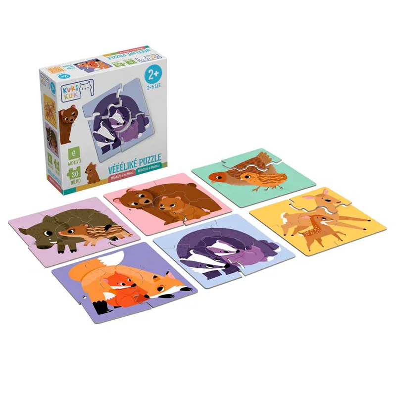 Efko KukiKuk - Véééliké puzzle Mláďata s mámou