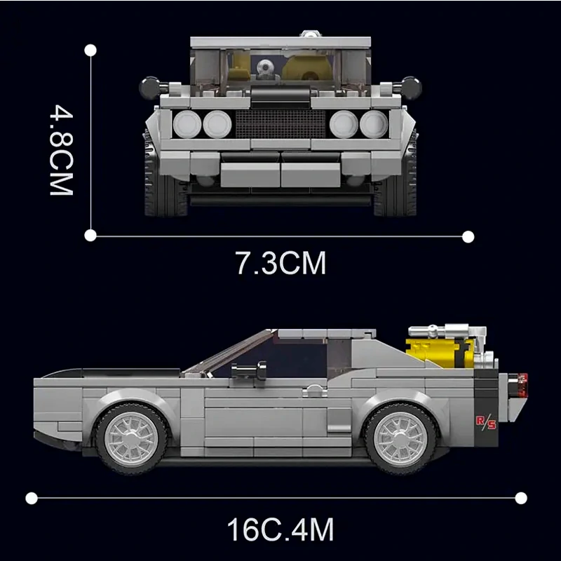 Mould King 27035 Model auta Dodge Charger