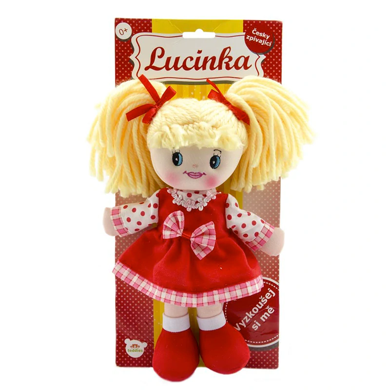 Panenka Lucinka hadrová plyš 30 cm česky zpívající