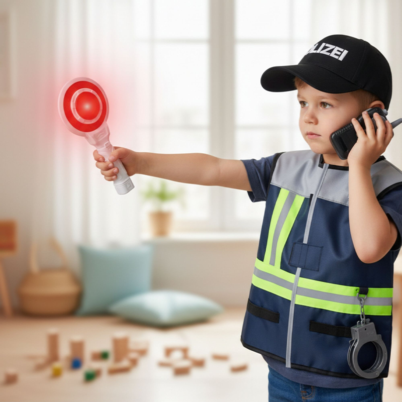 Alldoro Policejní kostým pro děti – dětská policejní sada s doplňky