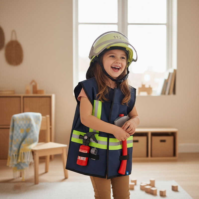 Alldoro Hasičský kostým pro děti – dětská hasičská sada s doplňky