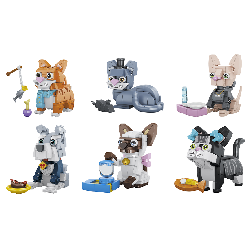 Cubix Pejsci a kočičky – kostičková stavebnice pro děti