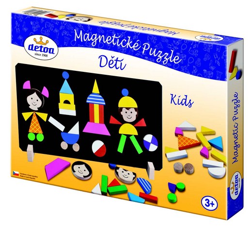 Magnetické dřevěné puzzle Děti