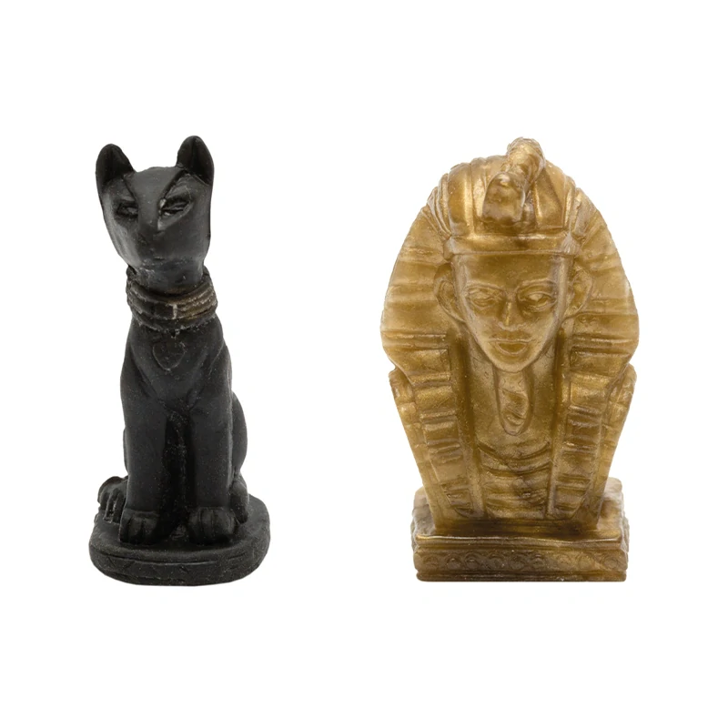 Efko Igráček Archeolog - figurka s egyptskými vykopávkami masky faraona a sošky bohyně Bastet