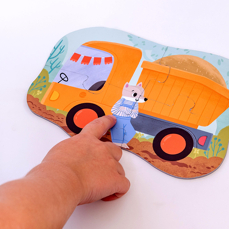 Efko KukiKuk – Véééliké puzzle Stavební stroje