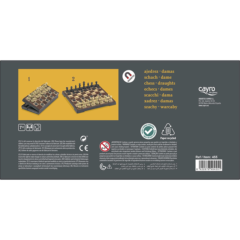 Cayro 455 - Šachy & Dáma magnetické velké