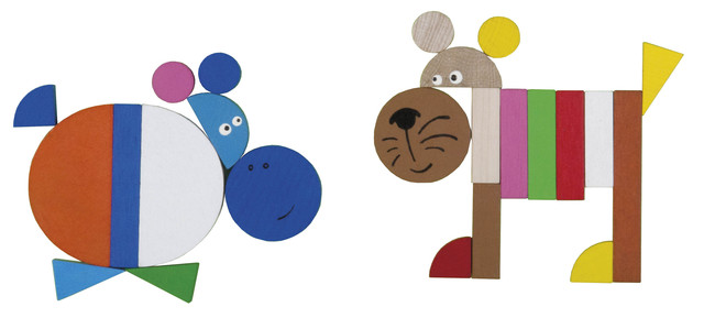 Magnetické dřevěné puzzle ZOO