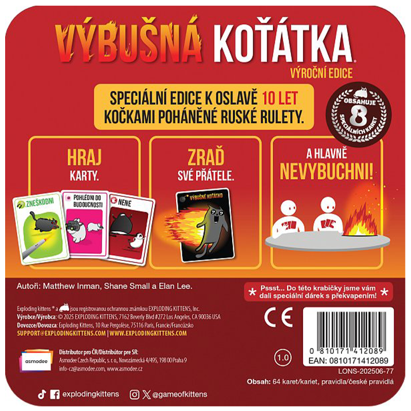 Asmodee Výbušná koťátka Výroční edice