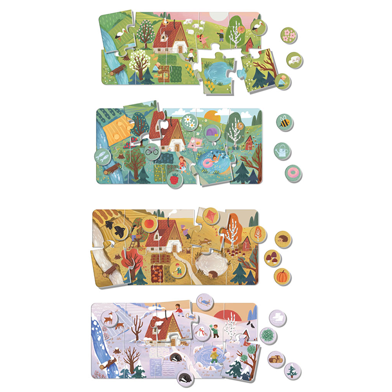 Efko KukiKuk – Véééliké puzzle loto Roční období