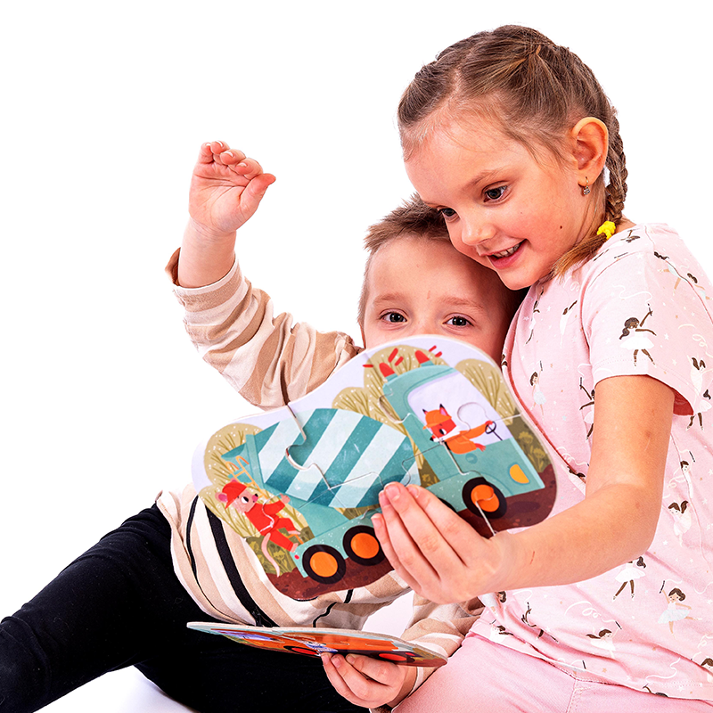 Efko KukiKuk – Véééliké puzzle Stavební stroje