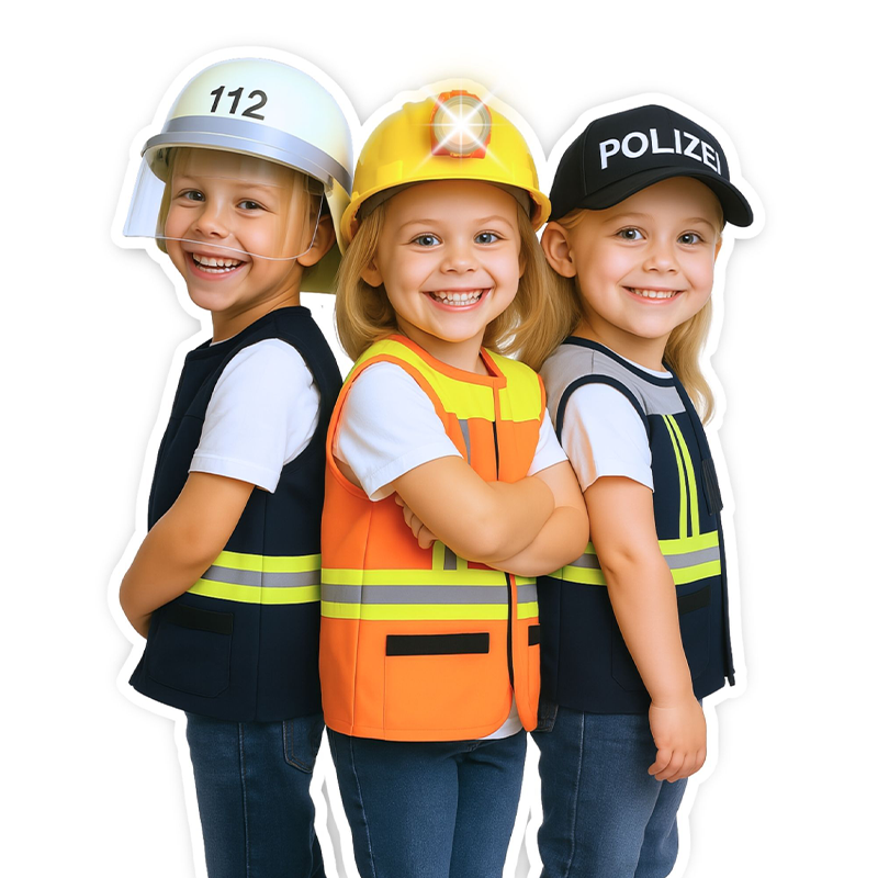 Alldoro Stavební kostým pro děti – dětská stavební sada s doplňky