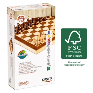 Cayro 601 - Šachy skládací 30 x 30 cm (FSC dřevo)