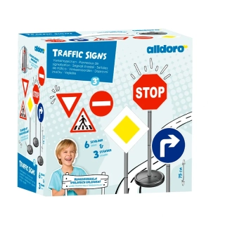 Alldoro Dopravní značky - Sada 6 a 3 stojanů