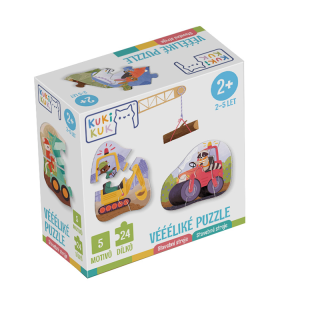 Efko KukiKuk – Véééliké puzzle Stavební stroje